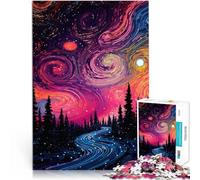 1000 piece jigsaw puzzles for adults & teenagers Beautiful starlight at night Made of wood Suitable for ages 14 and up Home Decoration Gifts Unique Birthday size:50x75cm