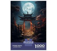 1000 Piece Jigsaw Puzzles for Adults Teenagers Beautiful Torri Gate Moon Puzzles for Adults Family Game Home Decoration Birthday And Unique Gifts 38x26cm/1000pcs