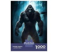 1000 Piece Jigsaw Puzzles for Adults Teenagers Bigfoot in Forest Jigsaw Puzzle Fun Games Difficult Challenge Parent-child Interaction 38x26cm/1000pcs