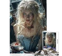 1000 Piece Jigsaw Puzzles for Adults Teenagers Bloody Alice in Wonderland Hands-on Game for The Whole Family DIY Toys Unique Birthday And Xmas Gifts (50X75CM)