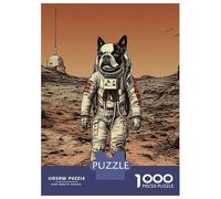 1000 Piece Jigsaw Puzzles for Adults Teenagers Boston Terrier Dog On Mars Jigsaws for Adults Fun Games For Family Fun Birthday And Unique Gifts 38x26cm/1000pcs