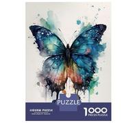 1000 Piece Jigsaw Puzzles for Adults Teenagers Butterfly Watercolor Puzzles for Adults Brain Teaser Game Wall Art Birthday And Unique Gifts 70x50cm/1000pcs