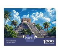 1000 Piece Jigsaw Puzzles for Adults Teenagers Cancun Mayan Pyramid Puzzles for Adults Toy Wall Decor Hand Speed Race Difficult And Challenge 52x38cm/1000pcs