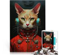 1000 Piece Jigsaw Puzzles for Adults teenagers “Cat Art ” Made of wood，for age 14 years and over learning educational game Gifts Ideas。size：50x75cm/14.96x20.47inch