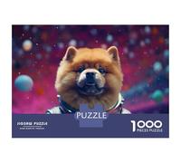 1000 Piece Jigsaw Puzzles for Adults Teenagers Chow Chow Astronaut Adult Puzzles Fun Games Improve Memory Unique Gifts for Birthday And Christmas 52x38cm/1000pcs