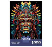 1000 Piece Jigsaw Puzzles for Adults Teenagers Colorful Aztec Art Print-4 Jigsaw Family Game Difficult Challenge Difficult And Challenge 70x50cm/1000pcs