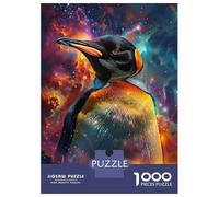 1000 Piece Jigsaw Puzzles for Adults Teenagers Cosmic Penguin Magic Jigsaw Puzzle Fun Games Difficult Challenge Parent-child Interaction 52x38cm/1000pcs