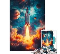 1000 Piece Jigsaw Puzzles for Adults Teenagers Cosmic Space Rocket Launch Help The Brain Exercise Presents for Women Brain Teaser Game for Ages 14 And over (38x52cm)