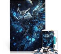 1000 piece jigsaw puzzles for adults & teenagers Cosmic Wonder Owl Made of cardboard Suitable for ages 14 and up DIY Educational Games because it is ideal as a gift for the whole family。size:38x52cm