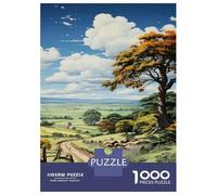 1000 Piece Jigsaw Puzzles for Adults Teenagers Country Road with Tree Jigsaw Family Game Difficult Challenge Difficult And Challenge 38x26cm/1000pcs