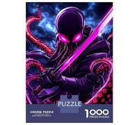 1000 Piece Jigsaw Puzzles for Adults Teenagers Cthulhu Samurai Octopus Animal Adult Puzzles Fun Games Improve Memory Unique Gifts for Birthday And Christmas 52x38cm/1000pcs