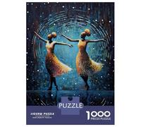 1000 Piece Jigsaw Puzzles for Adults Teenagers Dancing Silhouettes Puzzles for Adults Fun Games Difficult Hard Birthday And Unique Gifts 38x26cm/1000pcs