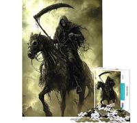 1000 Piece Jigsaw Puzzles for Adults Teenagers Death on Horseback Jigsaws for Adults Fun Games Hand Speed Race for Is Ideal As A Gifts (Size 38x26cm)