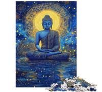 1000 Piece Jigsaw Puzzles for Adults Teenagers Divine Serenity Buddha's Meditation Relaxing Games A Work of Art Toy Wall Decor Every Piece Is Unique Size 38x26cm