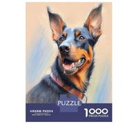 1000 Piece Jigsaw Puzzles for Adults Teenagers Doberman Pinscher Sketch Puzzles for Adults Brain Teaser Game Wall Art Birthday And Unique Gifts 38x26cm/1000pcs