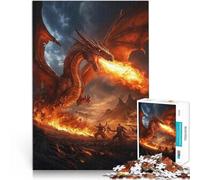 1000 piece jigsaw puzzles for adults & teenagers Dragon Fire Breath Made of cardboard Suitable for ages 14 and up Educational toy for learning gifts for friends and family。size：38x52cm