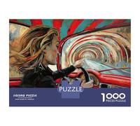 1000 Piece Jigsaw Puzzles for Adults Teenagers Drive Away with Style Artistic Car Journey Puzzles for Adults Family Game Home Decoration Birthday And Unique Gifts 70x50cm/1000pcs