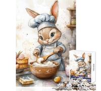 1000 Piece Jigsaw Puzzles for Adults Teenagers Easter Bunny Baker Home Decoration Toys Birthday Gifts Impossible Game Decompressing Intellectual Size 38x52cm