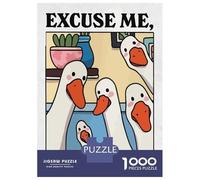 1000 Piece Jigsaw Puzzles for Adults Teenagers Excuse Me, Are You Pooping Puzzles for Adults Toy Wall Decor Hand Speed Race Difficult And Challenge 52x38cm/1000pcs