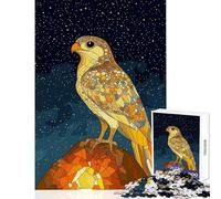 1000 Piece Jigsaw Puzzles for Adults Teenagers Falcon Under Starry Sky Toy Wall Decor Secret Santa Gifts Fun Games Improving Love between Couples Size 38x52cm