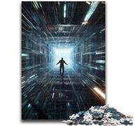 1000 Piece Jigsaw Puzzles for Adults Teenagers Falling in Digital Tunnel Learning Educational Impossible Game Birthday Gift 50x75cm