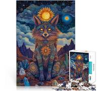 1000 piece jigsaw puzzles for adults & teenagers Fantasy Fox Made of cardboard Suitable for ages 14 and up Analysis and logic Birthday Gifts。size:38x52cm/14.96x20.47inch