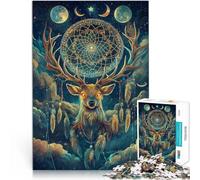 1000 Piece Jigsaw Puzzles for Adults teenagers Fantasy magic deer Suitable for people aged 14 and above Each piece is unique - Fun and challenging game for the whole ideas。