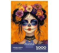1000 Piece Jigsaw Puzzles for Adults Teenagers Floral Skull Beauty -1 Jigsaw Puzzle Fun Games Difficult Challenge Parent-child Interaction 38x26cm/1000pcs