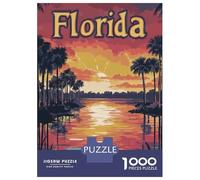 1000 Piece Jigsaw Puzzles for Adults Teenagers Florida Sunset Landscape Puzzles for Adults Fun Games Difficult Hard Birthday And Unique Gifts 70x50cm/1000pcs