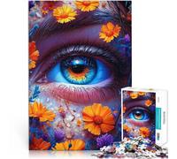 1000 Piece Jigsaw Puzzles for Adults teenagers “Flower Eye” Made of cardboard,for 14+ Antistress Vacation at home Killing time Games Toys Gift。size:38x52cm/14.96x20.47inch