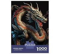 1000 Piece Jigsaw Puzzles for Adults Teenagers Flying Dragon Puzzles for Adults Brain Teaser Game Wall Art Birthday And Unique Gifts 52x38cm/1000pcs