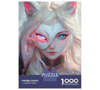 1000 Piece Jigsaw Puzzles for Adults Teenagers Fox Masked Beauty -1 Puzzles for Adults Fun Games Difficult Hard Birthday And Unique Gifts 70x50cm/1000pcs