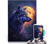 1000 piece jigsaw puzzles for adults & teenagers Full Moon Werewolf Made of wood Suitable for ages 14 and up Challenging play toys It is ideal as a gift for the whole family。size:50x75cm