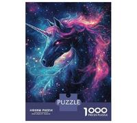 1000 Piece Jigsaw Puzzles for Adults Teenagers Galactic Unicorn Majesty Jigsaw Puzzle Fun Games Difficult Challenge Parent-child Interaction 52x38cm/1000pcs