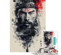 1000 Piece Jigsaw Puzzles for Adults Teenagers Genghis Khan Dschingis Khan Historic Portrait Jigsaws for Adults Hands-on Game Presents for Women Birthday And Unique Gifts (Size 38x26cm)