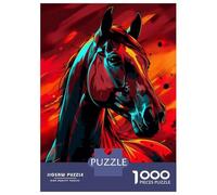 1000 Piece Jigsaw Puzzles for Adults Teenagers Glowing Stallion Puzzles for Adults Fun Games Difficult Hard Birthday And Unique Gifts 38x26cm/1000pcs