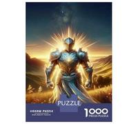 1000 Piece Jigsaw Puzzles for Adults Teenagers Golden Knight Armor Fantasy Artwork Jigsaw for Adults Relax Games Home Decoration Unique Gifts for Birthday And Christmas 38x26cm/1000pcs