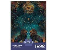 1000 Piece Jigsaw Puzzles for Adults Teenagers Golden Lions Celestial Majesty Jigsaw for Adults Relax Games Home Decoration Unique Gifts for Birthday And Christmas 52x38cm/1000pcs