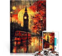 1000 piece jigsaw puzzles for adults & teenagers “Gothic Twilight” Made of wood，for and 14 years and over Toy Intellectual Game learning educational Gift。size：50x75cm/14.96x20.47inch