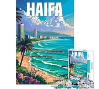 1000 Piece Jigsaw Puzzles for Adults Teenagers Haifa Israel Puzzle for Adults Family Game Difficult Hard for Is Ideal As A Gifts (Size 50x75cm)