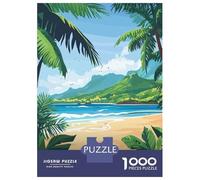 1000 Piece Jigsaw Puzzles for Adults Teenagers Hawaii Beach Landscape Jigsaw Puzzle Fun Games Difficult Challenge Parent-child Interaction 38x26cm/1000pcs