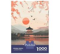 1000 Piece Jigsaw Puzzles for Adults Teenagers Hiroshima Japan Pagoda Puzzles for Adults Toy Wall Decor Hand Speed Race Difficult And Challenge 52x38cm/1000pcs