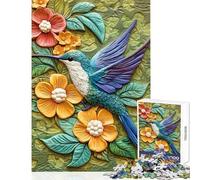1000 Piece Jigsaw Puzzles for Adults Teenagers Hummingbird in Bloom Educational Games A Work of Art Anti-Stress Toys Every Piece Is Unique - (50X75CM)
