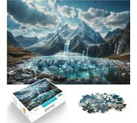 1000 piece jigsaw puzzles for adults & teenagers Ice Mountain Made of cardboard Suitable for ages 14 and up Hands-on Game gifts for friends and family。size：26x38cm/10.24x14.96inch