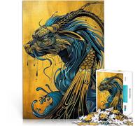 1000 Piece Jigsaw Puzzles for Adults teenagers Iconic Dragon Made of cardboard Suitable for people aged 14 and above Educational toys Christmas game Gifts 。size:26x38cm/10.24x14.96inch
