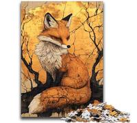 1000 Piece Jigsaw Puzzles for Adults Teenagers Kintsugi Golden Fox Illustration Learning Educational Impossible Game Birthday Gift 38x26cm
