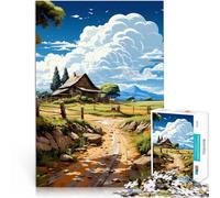 1000 Piece Jigsaw Puzzles for Adults teenagers “landscape art ” Made of cardboard,for age 14+ Train your brain and your hands Suitable for desktop decoration。size:38x52cm/14.96x20.47inch