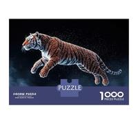 1000 Piece Jigsaw Puzzles for Adults Teenagers Leaping Tiger in Winter Adult Puzzles Fun Games Improve Memory Unique Gifts for Birthday And Christmas 70x50cm/1000pcs