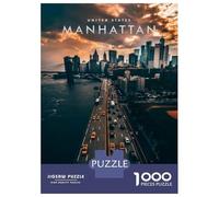 1000 Piece Jigsaw Puzzles for Adults Teenagers Manhattan Skyline Jigsaws for Adults Fun Games For Family Fun Birthday And Unique Gifts 38x26cm/1000pcs