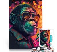 1000 piece jigsaw puzzles for adults & teenagers Marijuana monkey Made of wood，for and from 14 years and over Play Toys Gift ideas。size：50x75cm/14.96x20.47inch